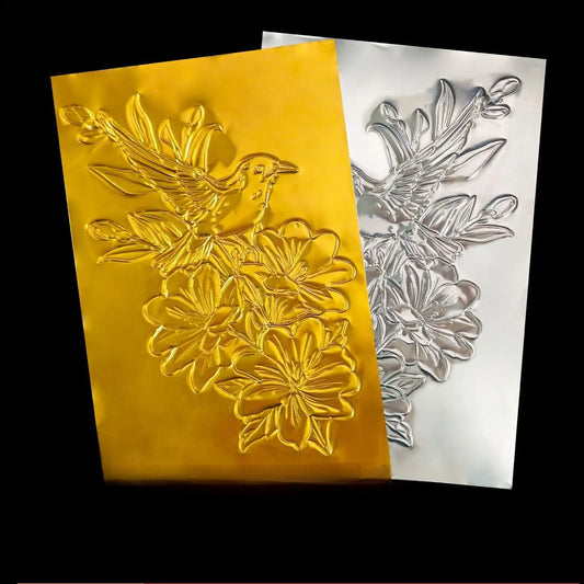 Aluminum Foil Sheets for Crafts – 100 Pack, 70 Micron Craft Foil Sheets Peaceful Pleasures Health and Wellness