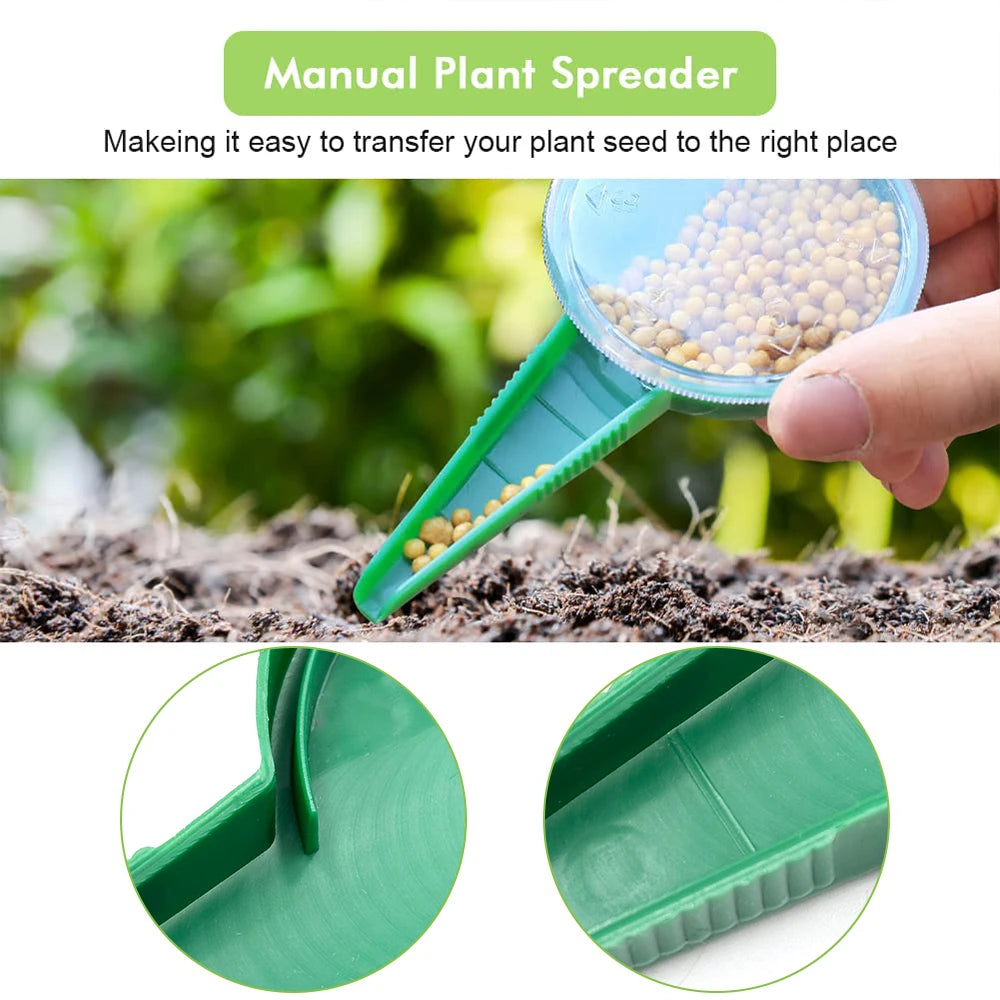 Plant Seed Sower Plant Seeder Garden Multifunction Seeding Dispenser Tools Adapting to Various Sizes of Seeds Peaceful Pleasures Health and Wellness