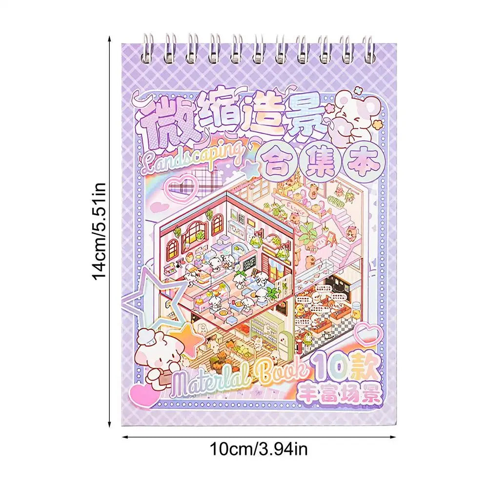 3D Landscape Scene Sticker Book – Forest & Village DIY Craft
