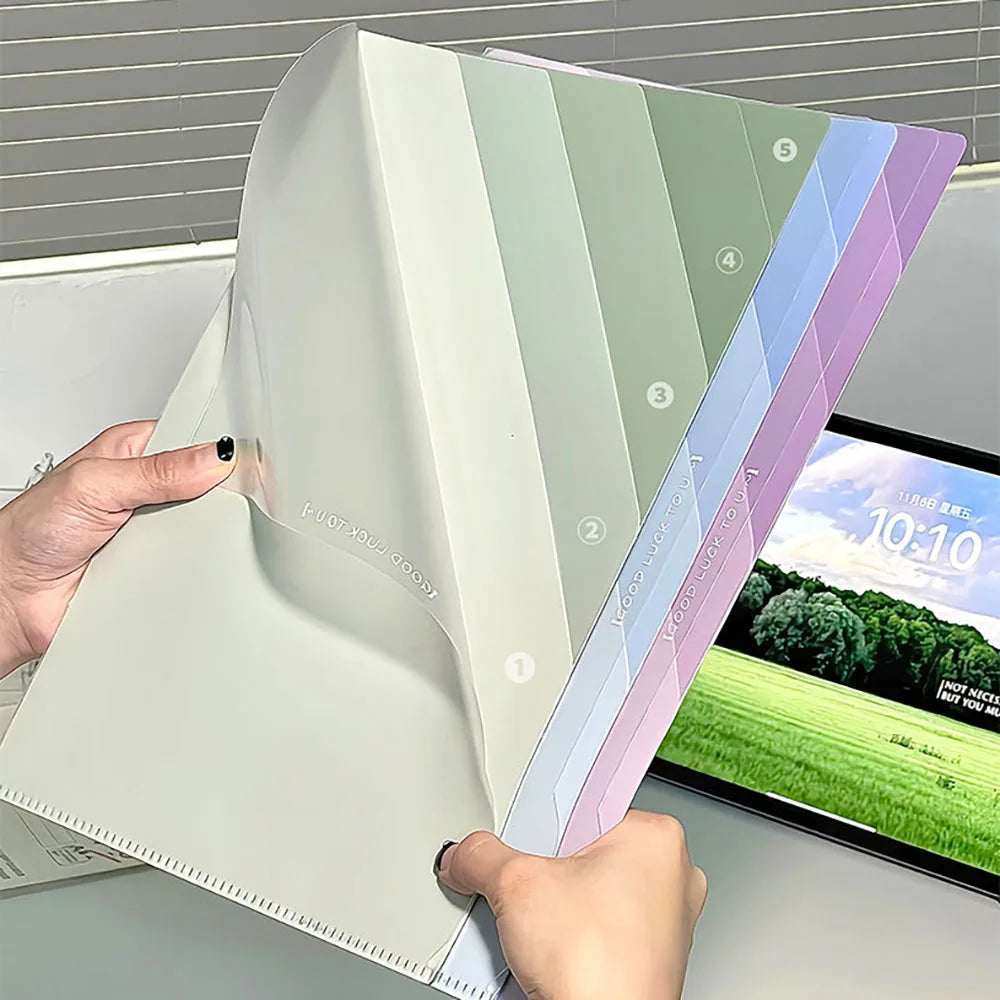 Page Folder Thickened Gradient L-shaped Vertical Student Test Paper