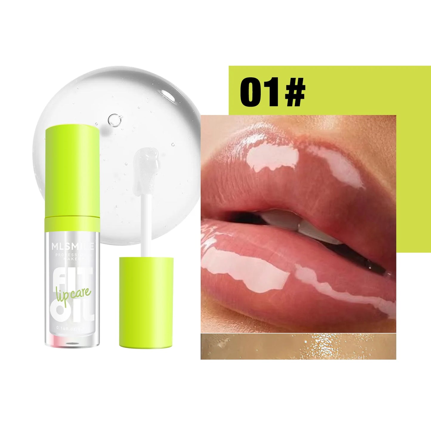 MLSMILE Plumping Lip Oil Gloss – Hydrating Mirror Finish