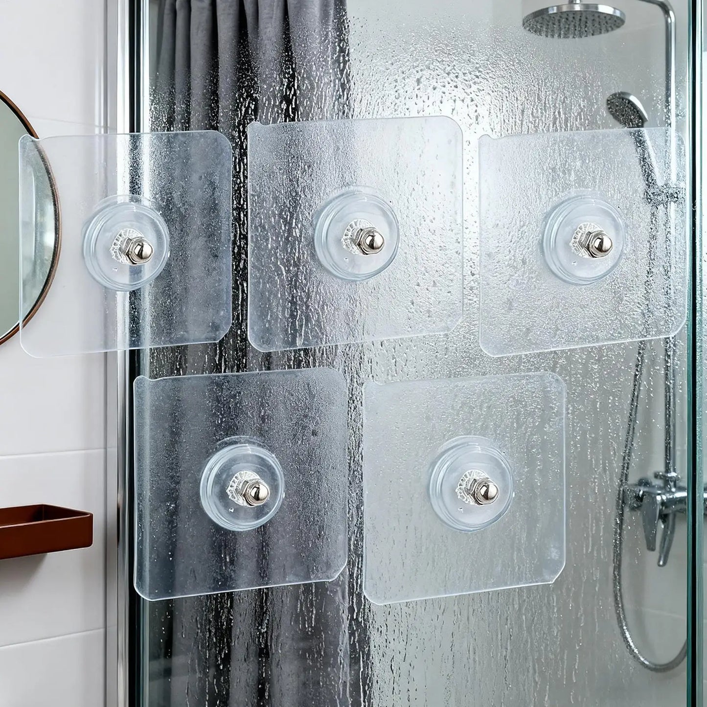 Adhesive Wall Hooks 5 Pieces No Drilling Waterproof Strong Adhesive Hooks Wall Storage For Bathroom Shower Kitchen Living Room Peaceful Pleasures Health and Wellness