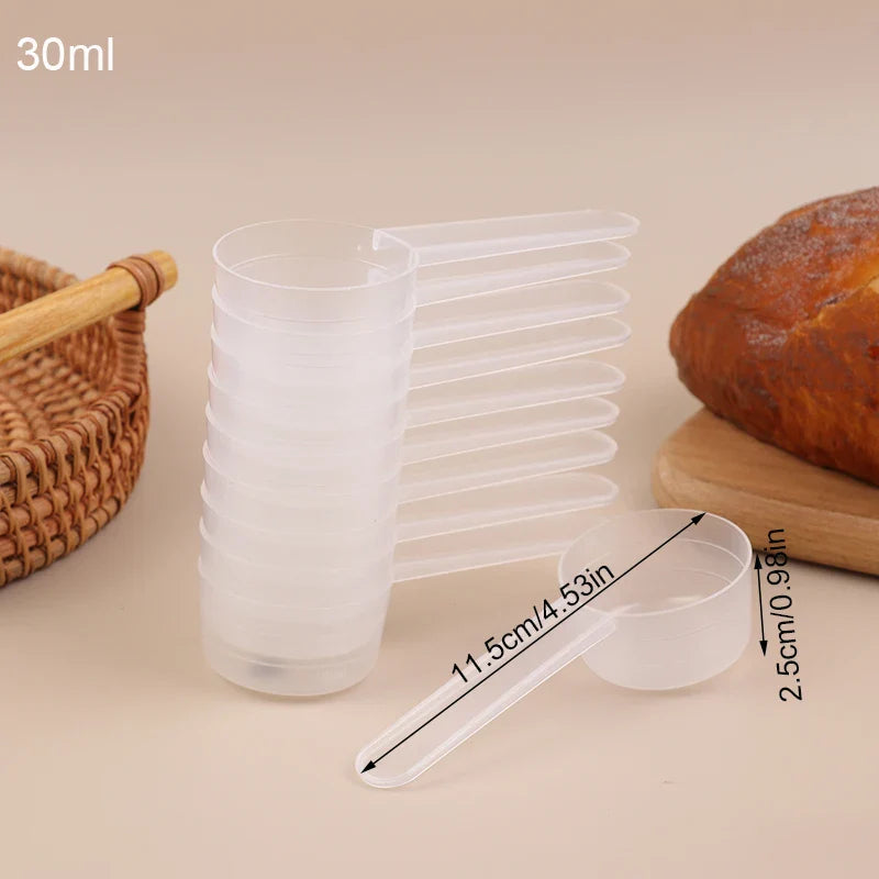 10-Pack Transparent Measuring Spoons 15/25/30/35g ML Scale