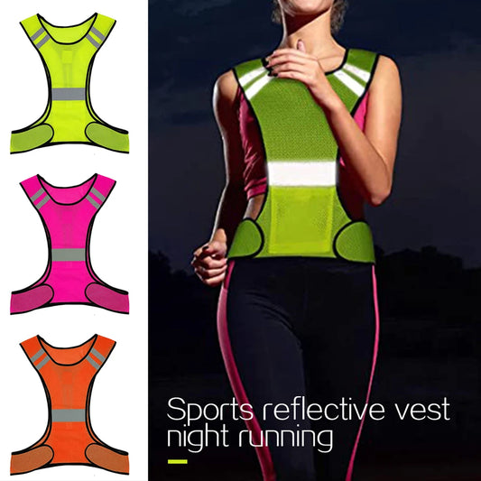 Reflective Safety Running Vest Outdoor Safety Visibility for Cycling Jogging Wear Peaceful Pleasures Health and Wellness