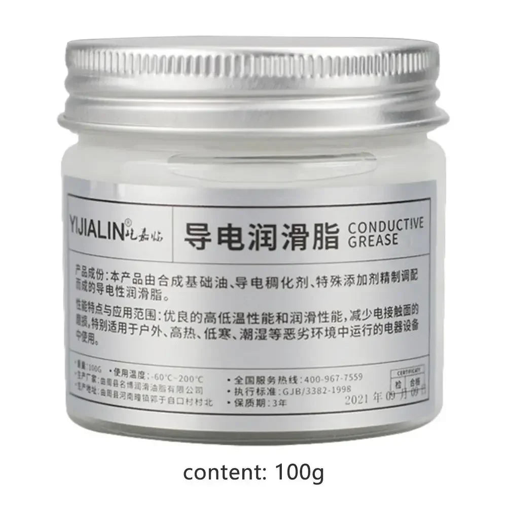 New 100g Electric Contact Grease Conductive Paste Electricity Compound Grease for Low Resistance Value for Household Appliances Peaceful Pleasures Health and Wellness 1pc 100g