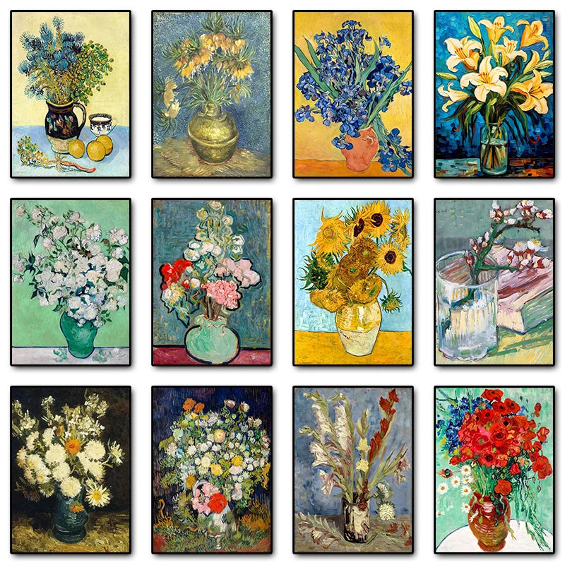 Van Gogh Sunflowers Canvas Print | Unframed Wall Art Poster Canvas Wall Art Print Peaceful Pleasures Health and Wellness