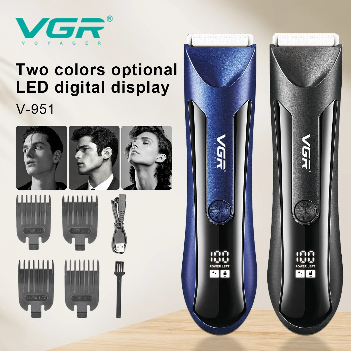 VGR 951 Body Hair Trimmer Groin Rechargeable Ball Shaver/Trimmer Men Electric Pubic Beard Hair Clipper For Men Groomer Peaceful Pleasures Health and Wellness