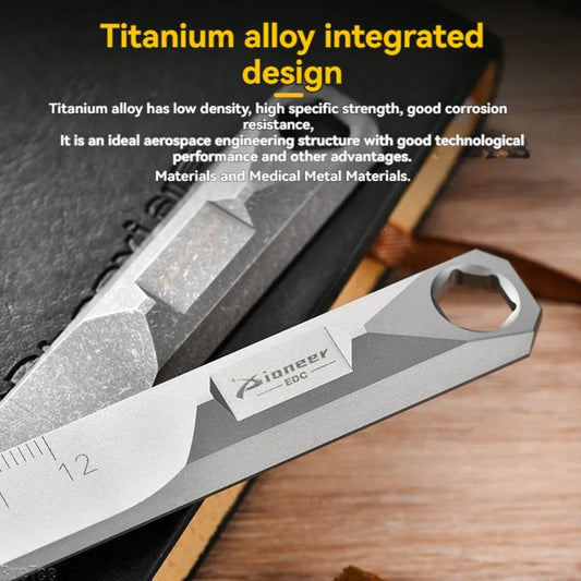 Mini Crowbar Titanium Alloy Hera Metric Tools Drawing Outdoor Portable Multi Pig Foot Lever Functional Measurement Crowbars Peaceful Pleasures Health and Wellness