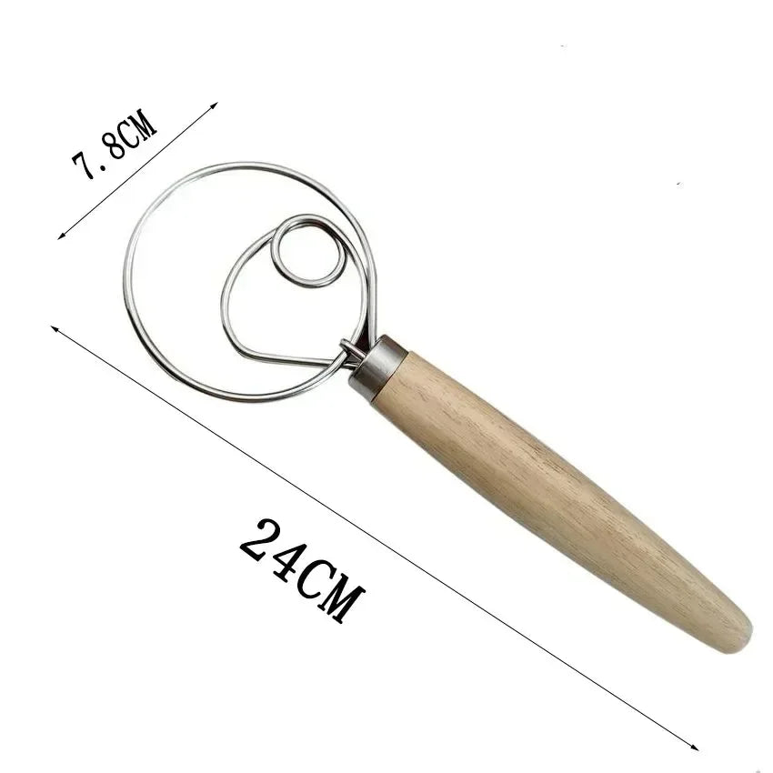 Danish Dough Whisk – Stainless Steel Pastry Blender & Mixer