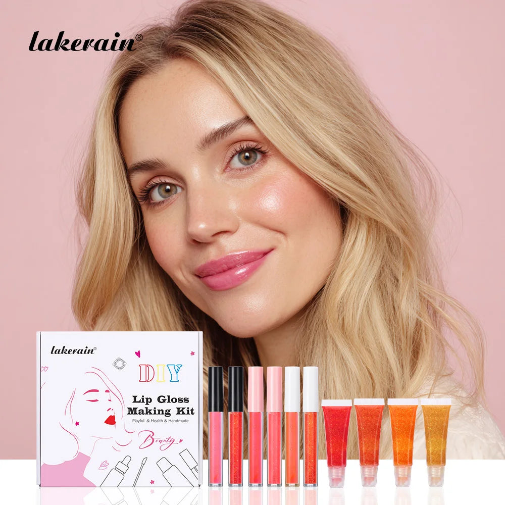DIY Lip Gloss Kit 100ml Lip Gloss Base Powder Glitter Flavor Essence and Tube for Girl woman Gifts Lip Gloss Pack Set Cosmetics Peaceful Pleasures Health and Wellness