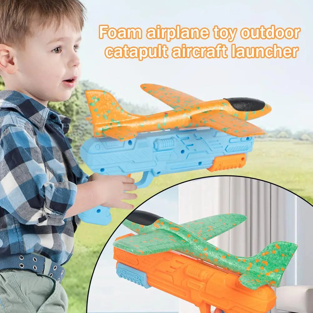 Kids Foam Glider Plane Launcher Toy | Outdoor Flying Fun Foam Glider Launcher Peaceful Pleasures Health and Wellness