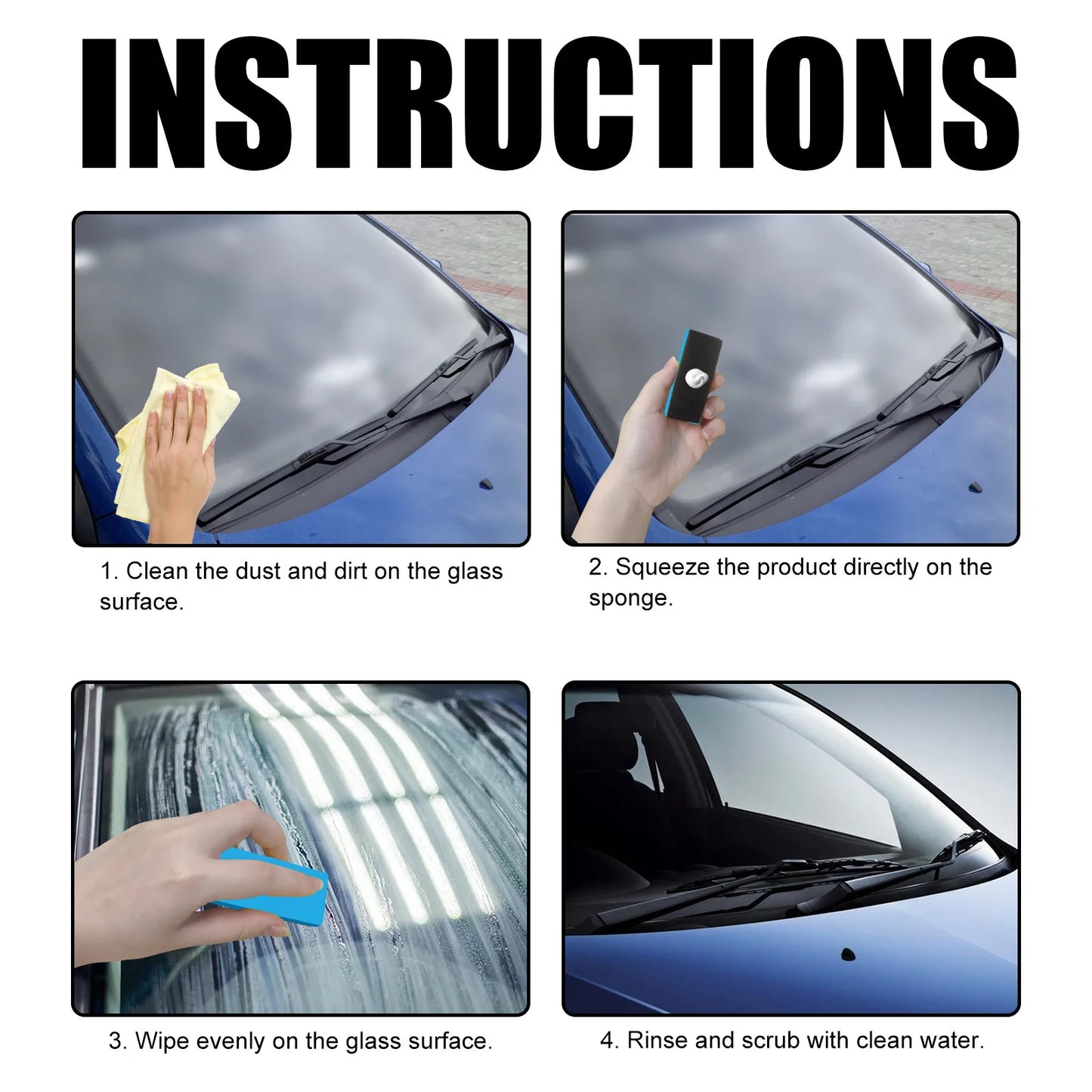 RayHong Car Glass Oil Film Remover | Streak-Free Clarity 30g