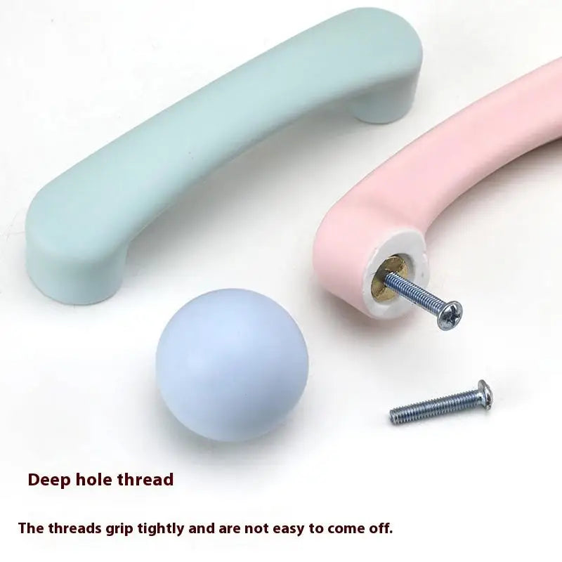 1pc Children's Furniture Handles Nordic Ceramic Children Room Cabinet Handles Macaron Colorful Round Drawer Knobs And Pulls Peaceful Pleasures Health and Wellness