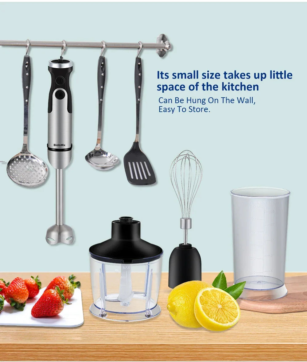 BioloMix HB-3302 1200W 5-in-1 Immersion Hand Blender | Mixer Peaceful Pleasures Health and Wellness