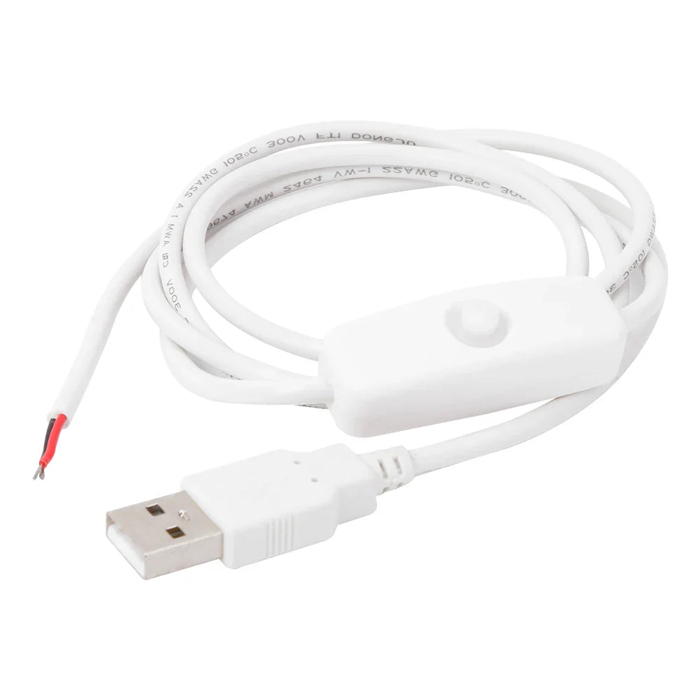 1m USB 5V Power Cable 2-Pin with ON/OFF Switch – DIY Lighting