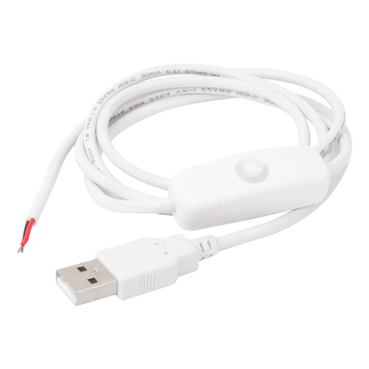 1m USB 5V Power Cable 2-Pin with ON/OFF Switch – DIY Lighting USB Power Cable Oasis Select China Mainland