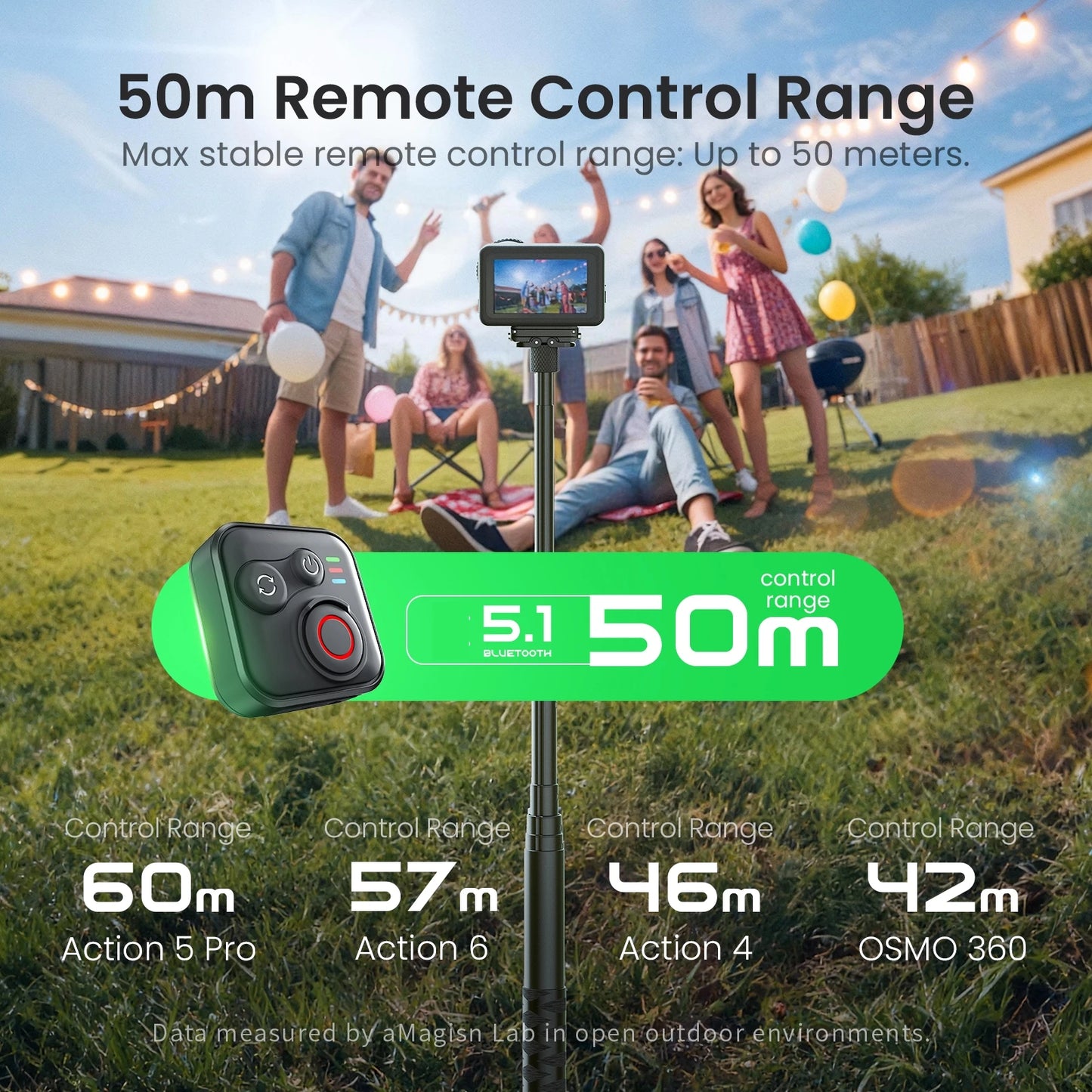 Remote Controller for DJI Osmo 360 Action 6/5 Pro/4 Action Camera 50-Meter Remote Control Range For Convenient Operation Peaceful Pleasures Health and Wellness