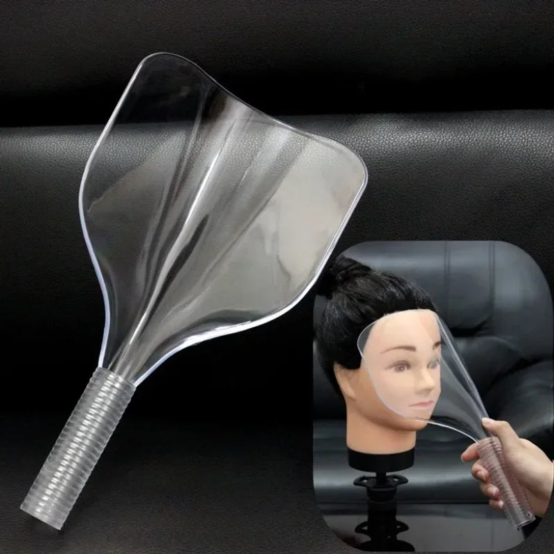 Salon Haircut Face Mask Hair Dyeing Protector Cover Reusable Handheld Hairspray Mask Professional Barber Accessories Peaceful Pleasures Health and Wellness