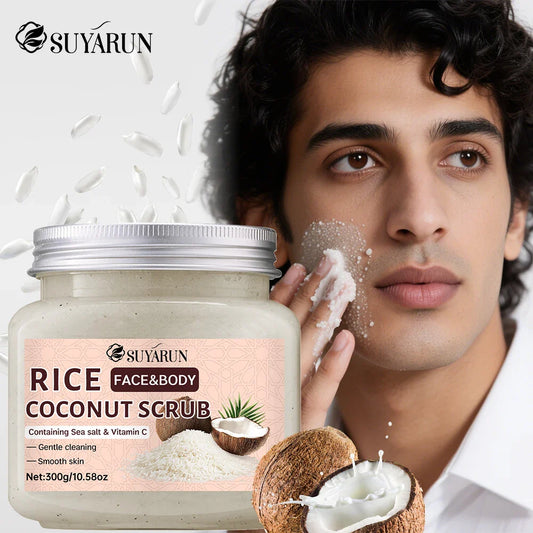 SUYARUN Rice & Coconut Brightening Exfoliating Face Body Scrub Exfoliating Body Scrub Oasis Select