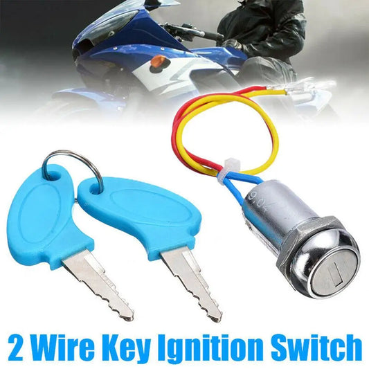 New Arrival 1 Set 2 Wire Key Ignition Switch Lock Motorcycle Go Kart Scooter Bike Switches For Motorcycle Electrical System Peaceful Pleasures Health and Wellness