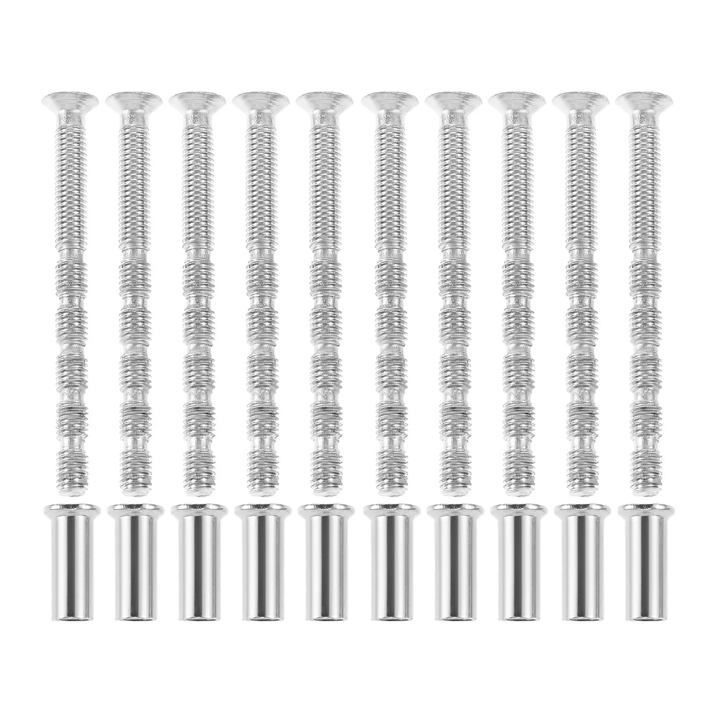 10-Set Iron Cuttable Screws M5×60mm for Door Handles & Knobs