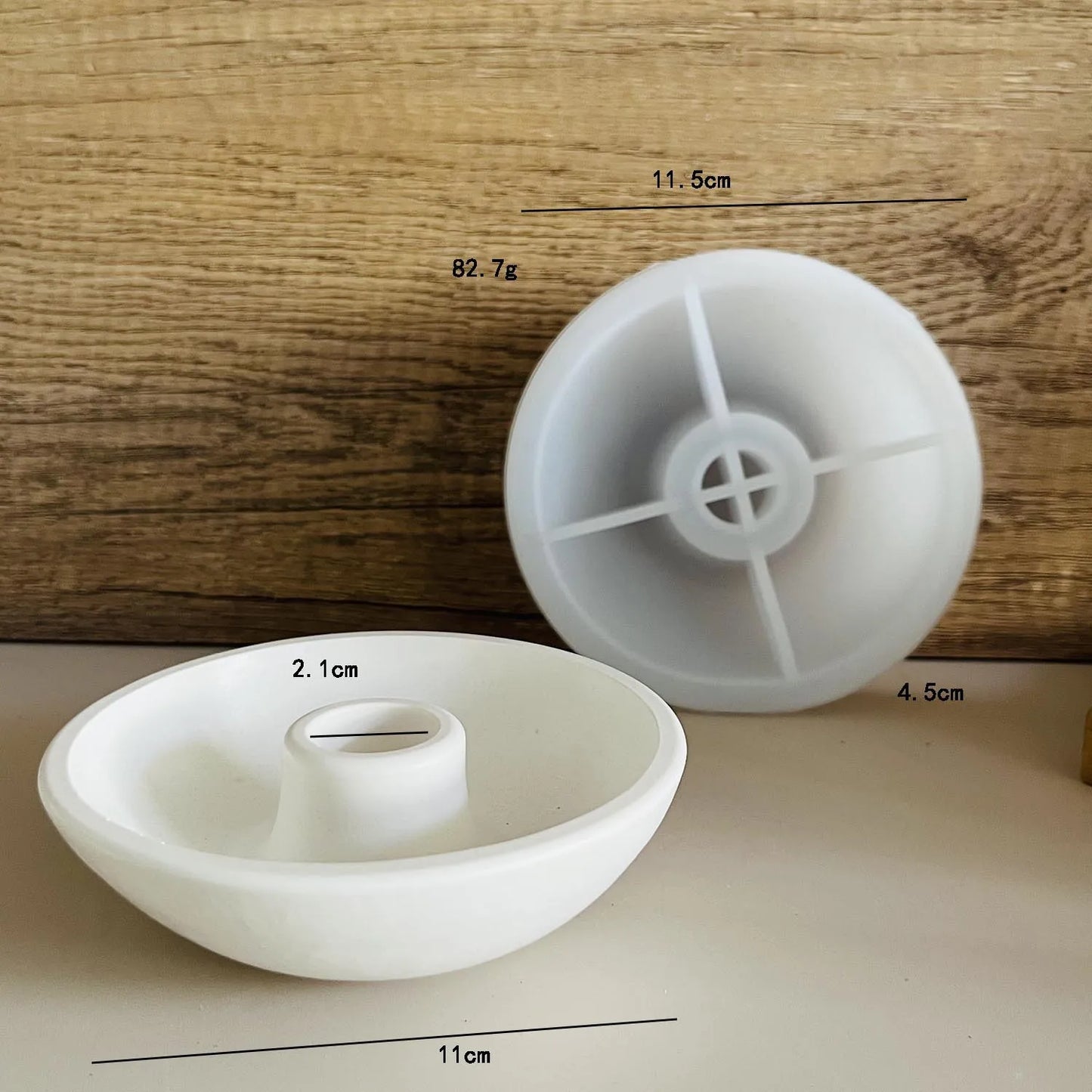 Silicone Round Stripe Mold – Concrete, Cement & Candle Bowl