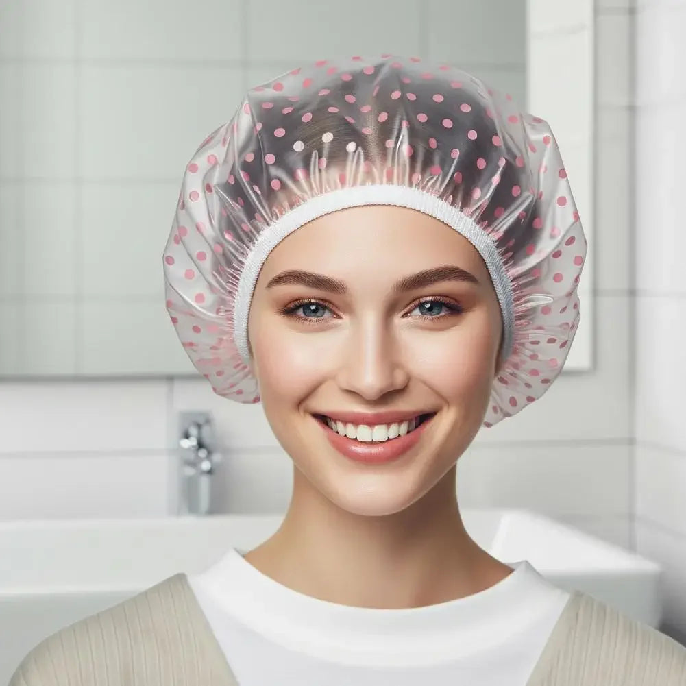 Waterproof Reusable Shower Cap for Women – Spa & Salon Bath & Spa Accessories Peaceful Pleasures Health and Wellness