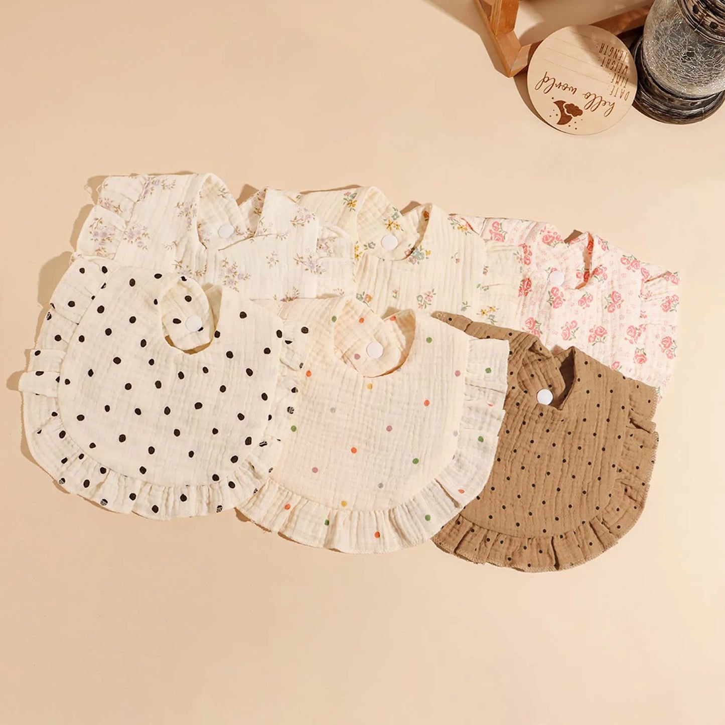3-Pack Baby Ruffle Bibs & Burp Cloths | Newborn Gift Set