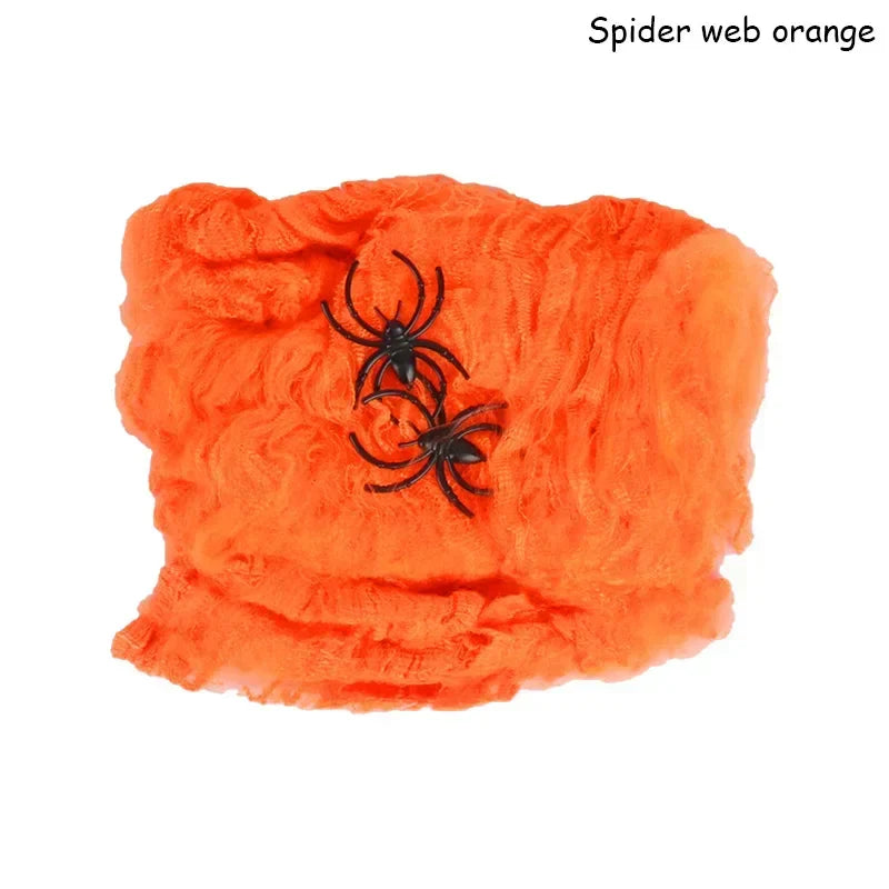 Halloween Stretchy Spider Web Cobweb Decoration Prop – 1–20 PCS