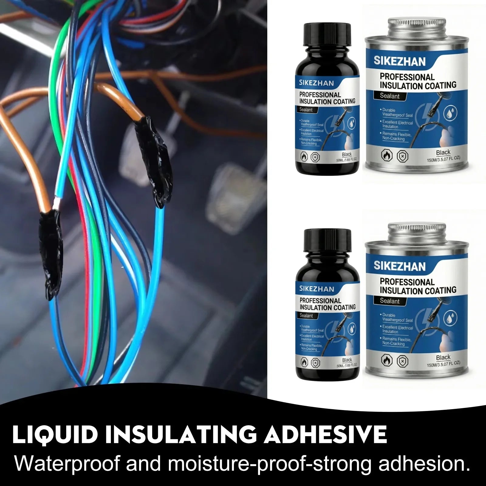 Waterproof Liquid Electrical Tape Fast Dry Insulation Sealant Wire Cable Repair Glue High Temp Resistant UV Protection Paste Peaceful Pleasures Health and Wellness