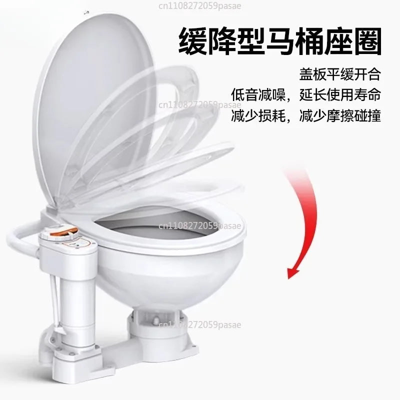 RV Electric Ceramic Toilet 12V/24V | Motorhome & Camper Van