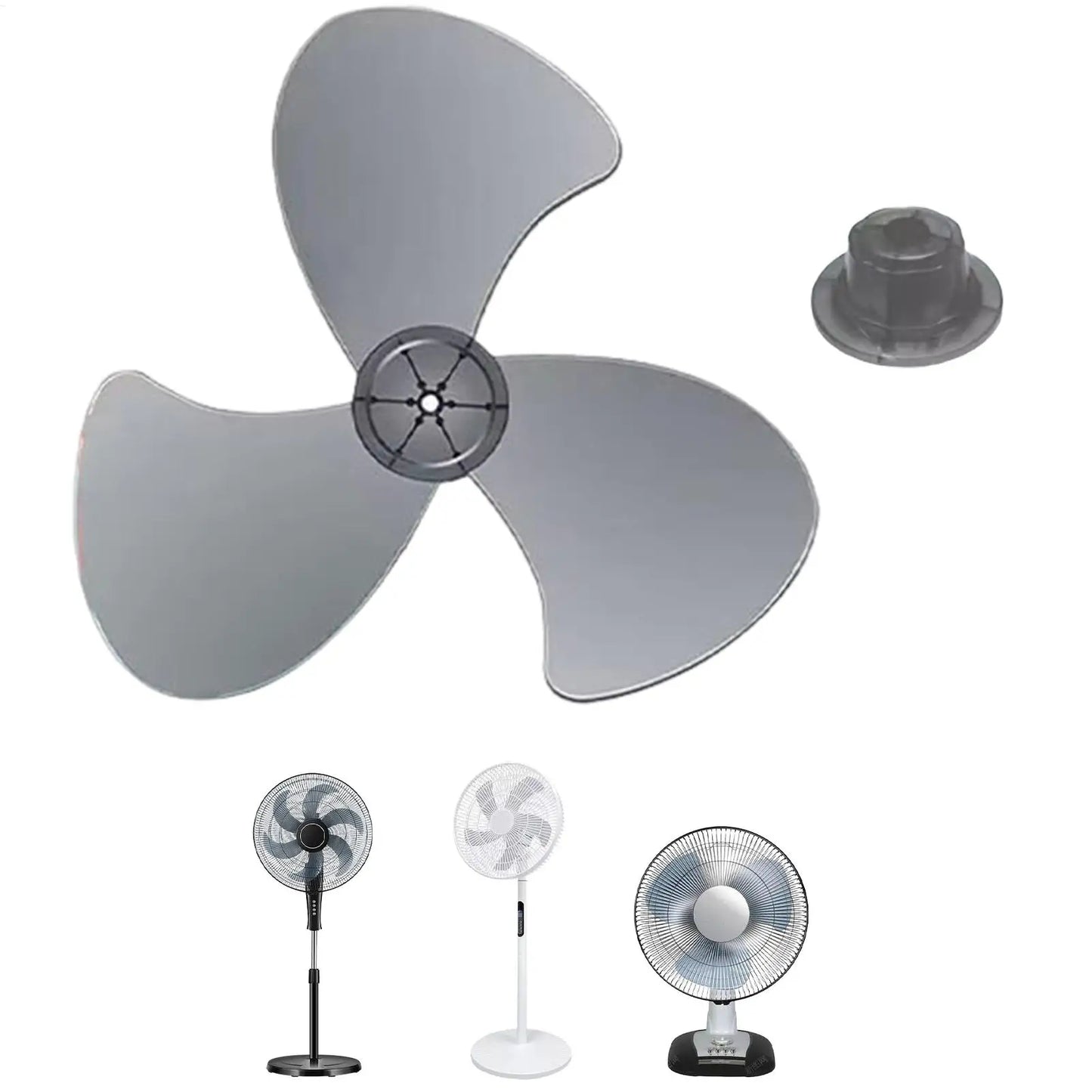 16-Inch Universal Replacement Fan Blades with Nut Cover | 3-Leaf