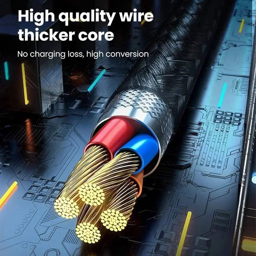 25cm USB-C to USB-C Fast Charging Cable | 6A PD Braided