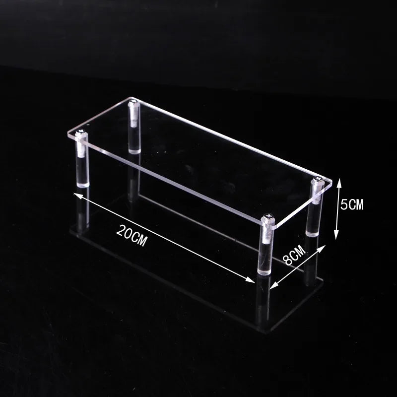 Black Acrylic Display Stand 1–5 Tier Riser for Figures & Decor