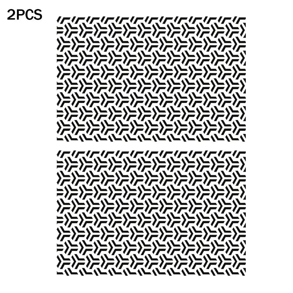Honeycomb Matte Black Car Window Sticker 75x50cm Sun Shade