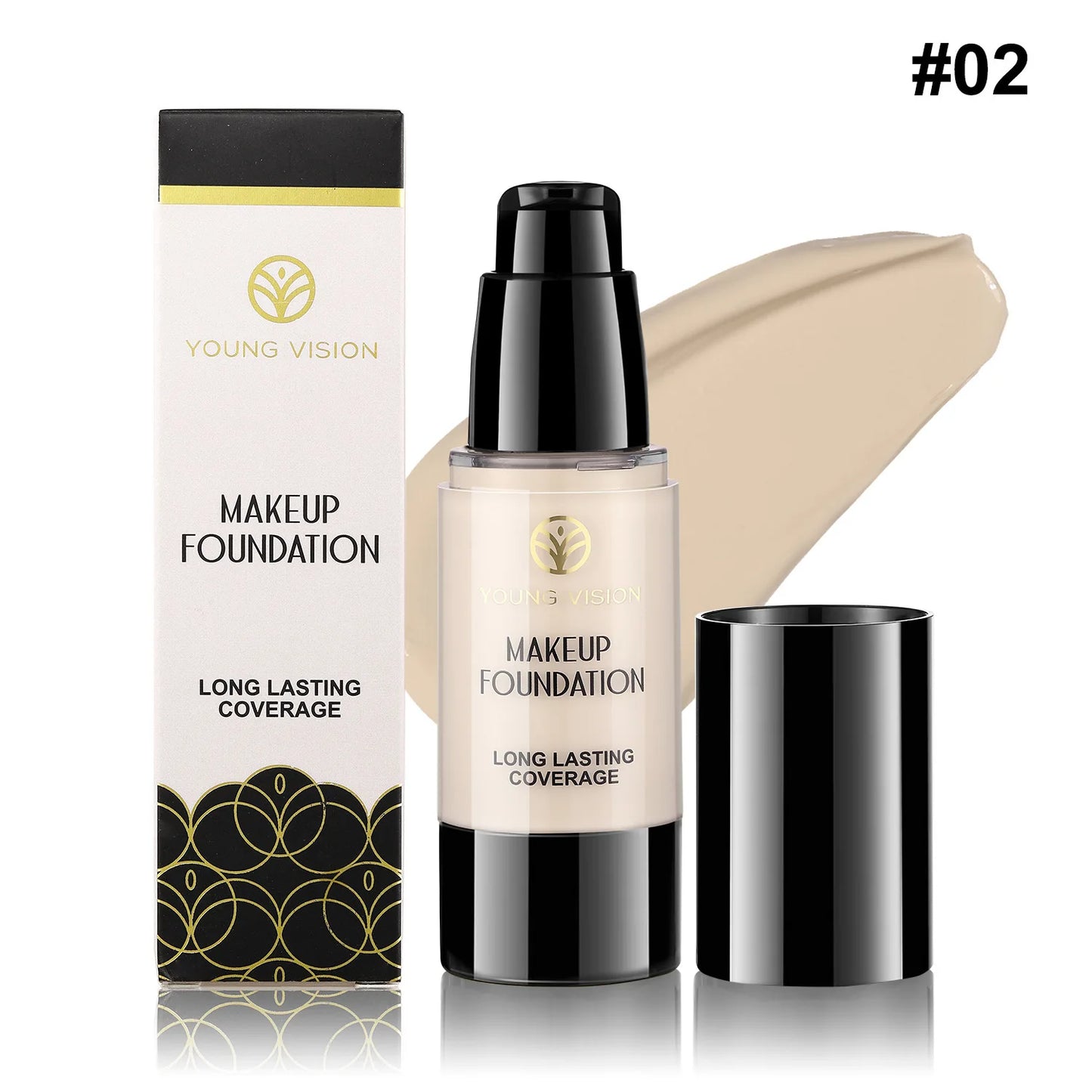 White Matte Liquid Foundation Full Coverage Concealer Base 30ml