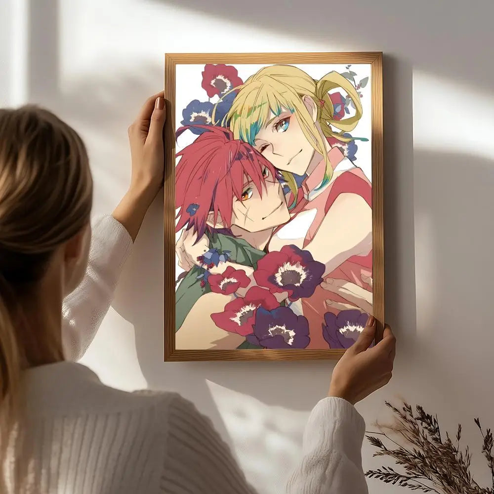 Anime G-Genesis of Aquarion Poster HD Self Adhesive Waterproof Wall Art Ideal for Home Office Dorm Bedroom Great Gift Peaceful Pleasures Health and Wellness White2 30X40cmNoframe