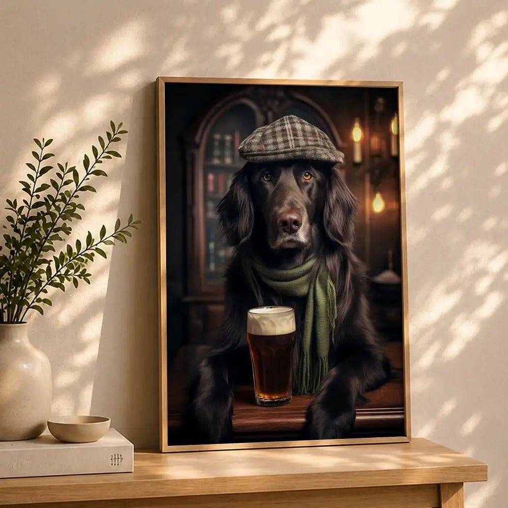 Art D-Dogs Cats at the PubS Poster HD Self Adhesive Waterproof Wall Art Ideal for Home Office Dorm Bedroom Great Gift Peaceful Pleasures Health and Wellness White13 30X40cmNoframe