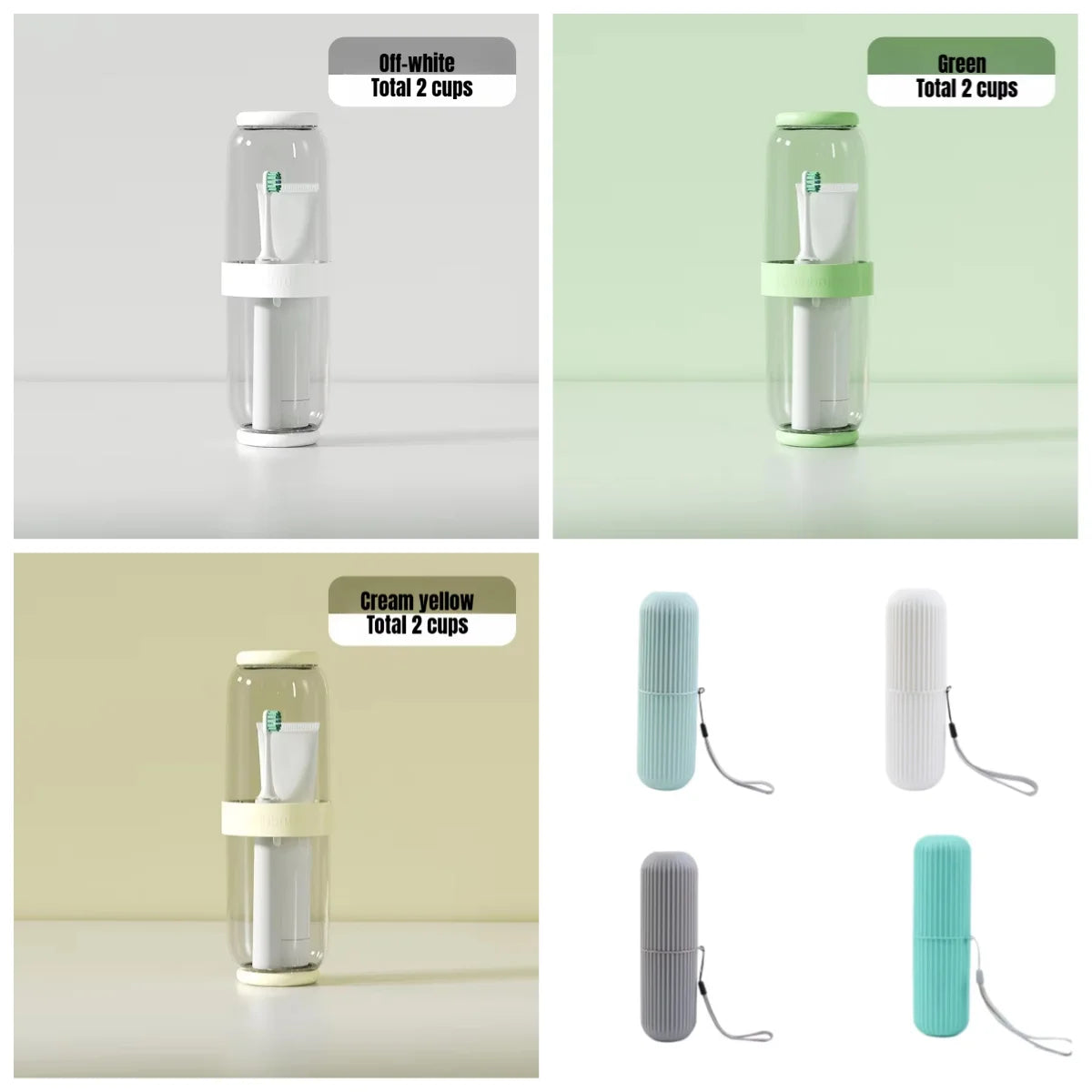 Portable Toothpaste Toothbrush Protect Holder Case Travel Camping Storage Box Protect Toothbrush Toothpaste from Dirt and Damage Peaceful Pleasures Health and Wellness random 2pc