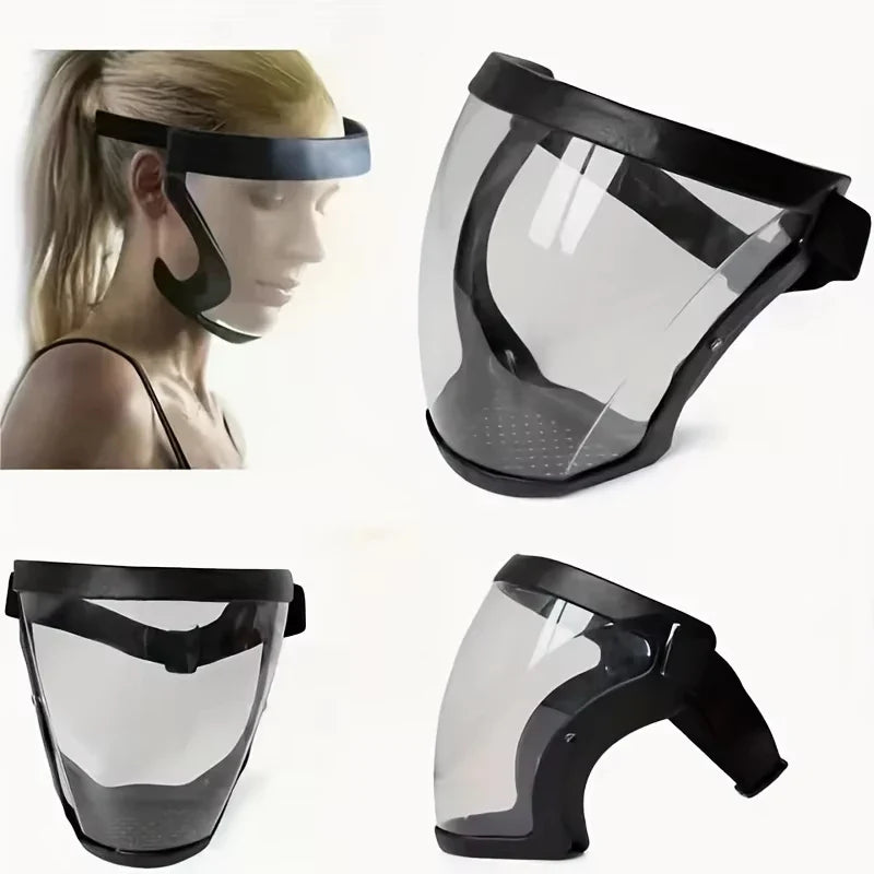 Full-Face Transparent Safety Shield | Reusable Adjustable Mask