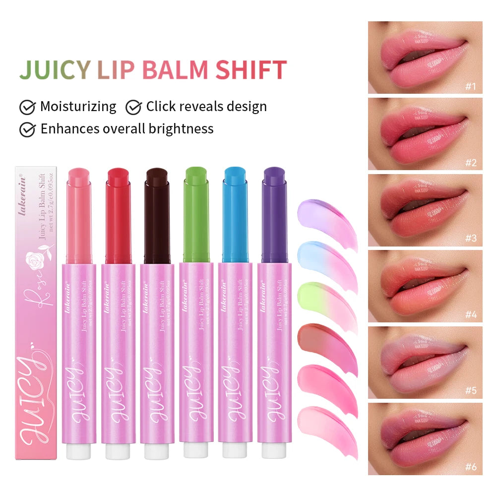 Color Change Juicy Lip Balm Shift Ph Color Changing Lip Balm Long Lasting Moisturizing Lipstick all change to pink lips makeup Peaceful Pleasures Health and Wellness