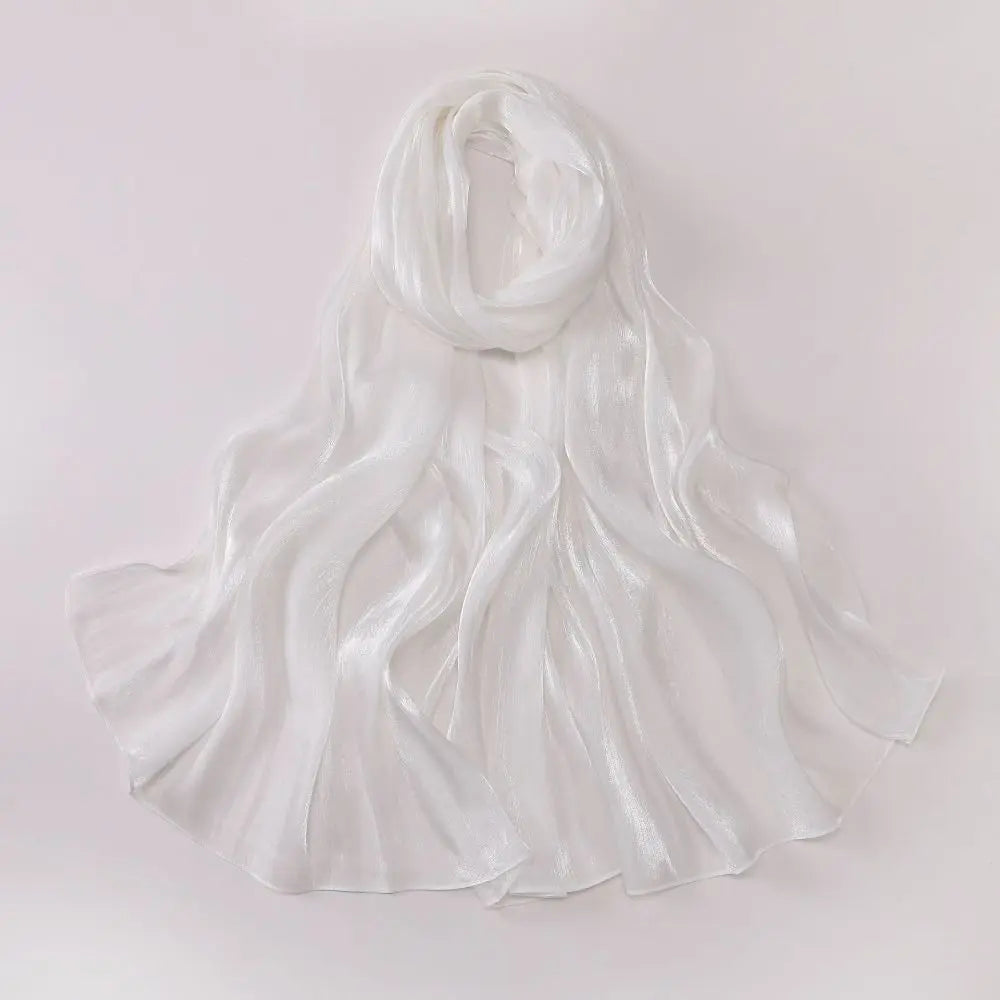 Women's Solid Chiffon Hijab Scarf – Long Lightweight Shawl Wrap