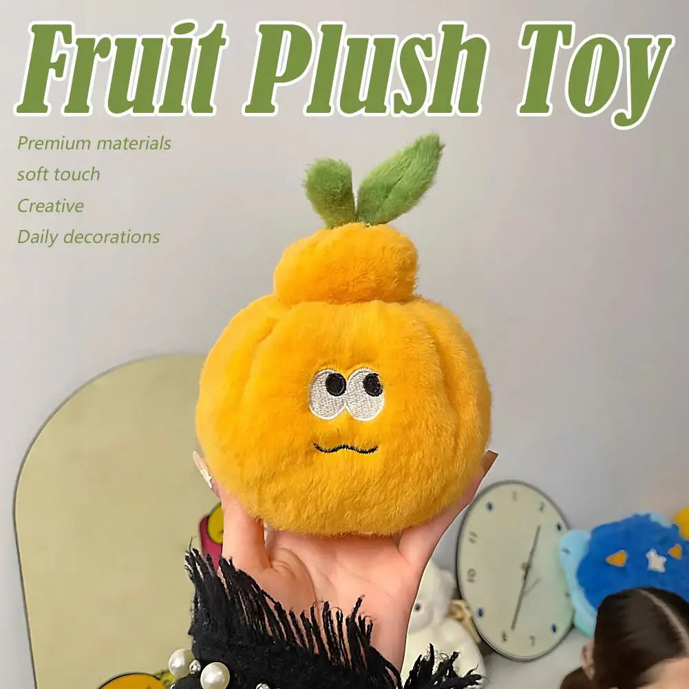 Peeled Orange Plush Keychain – Cute Stuffed Fruit Toy Gift