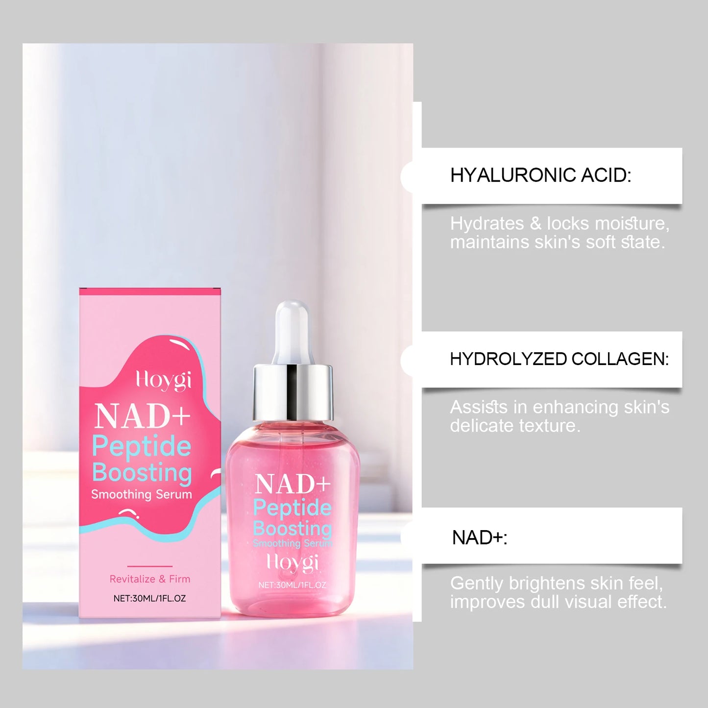 NAD+ Peptide Anti-Aging Face Serum – Firming & Brightening