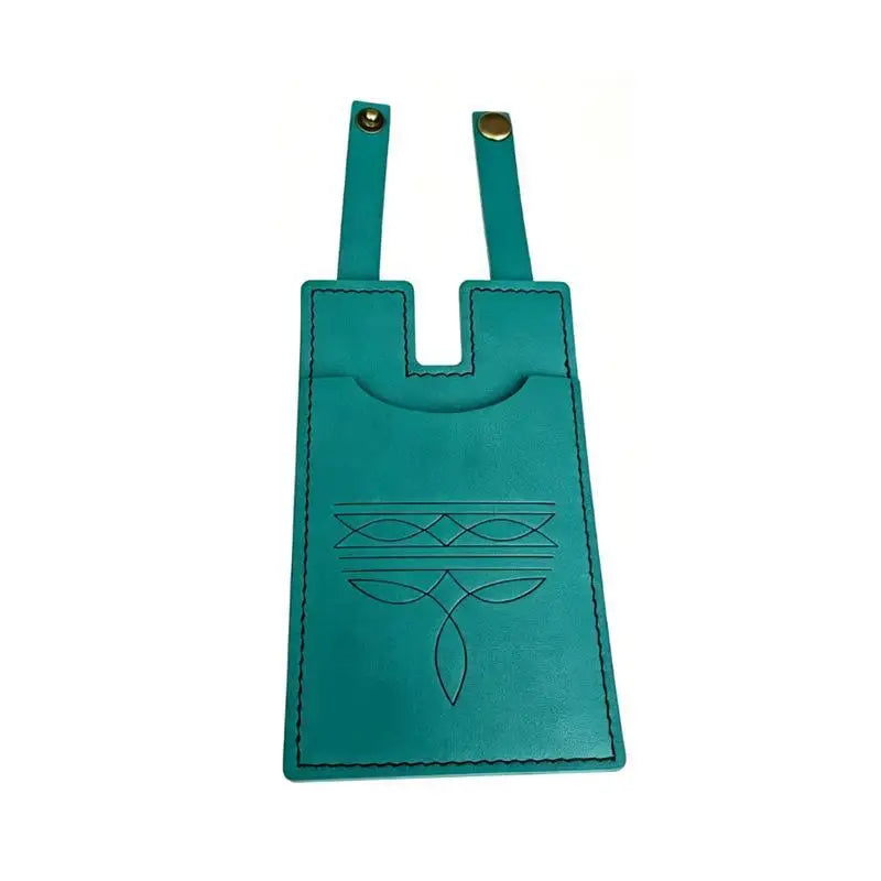 PU Leather ID Card Holder – Embossed Snap Closure Travel Tag