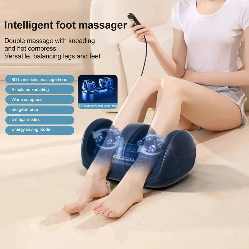 HOMEFISH Electric Foot & Leg Massager – Large Shiatsu Device