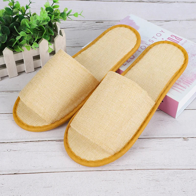 Disposable Hotel Slippers Non-Slip Close Toe Indoor Spa Slides