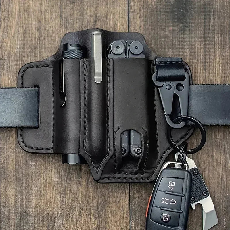 Tactical Leather Belt Bag | Multi-Tool Waist Holster Pouch