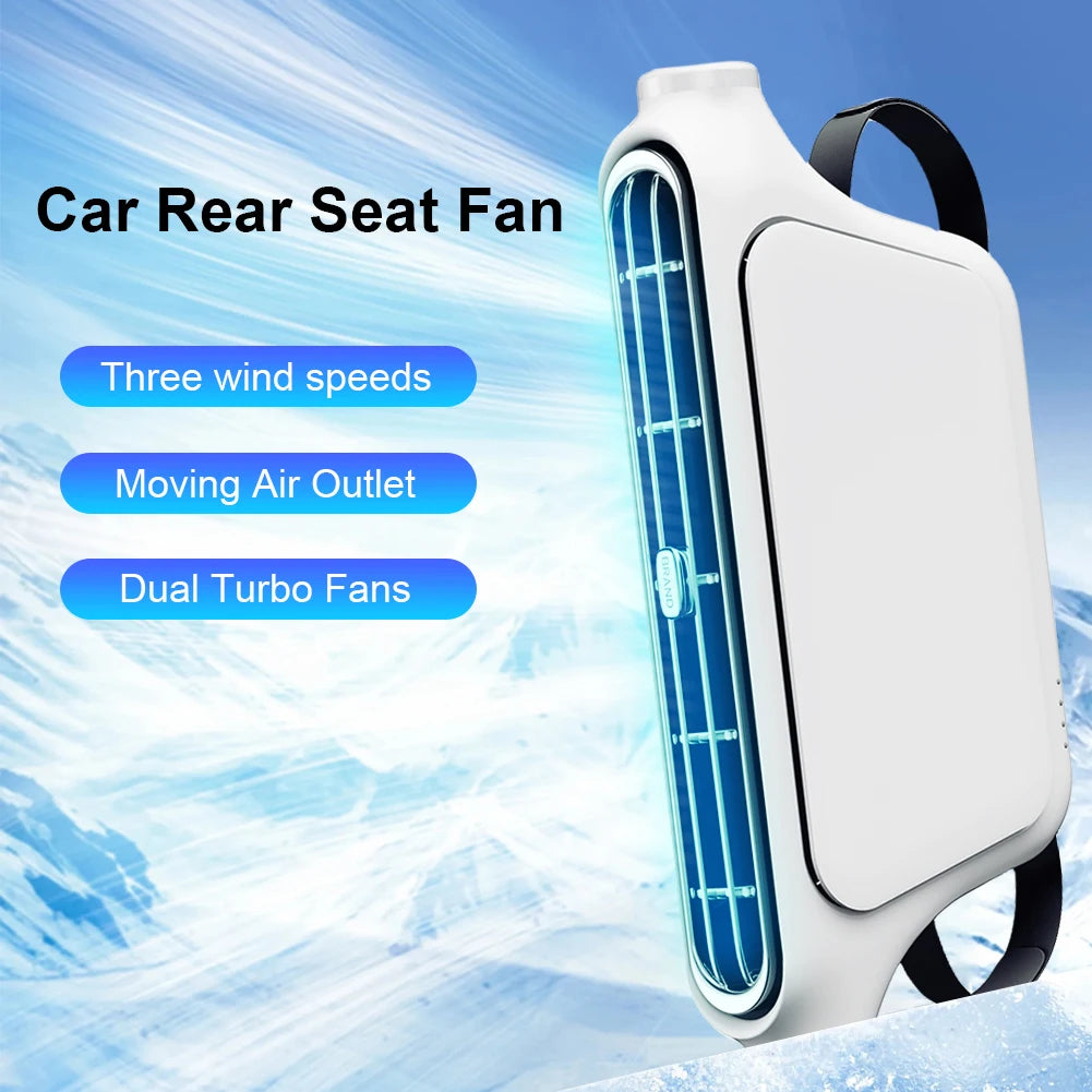 Portable Car Rear Seat Fan – 3-Speed USB or Battery Powered Peaceful Pleasures Health and Wellness