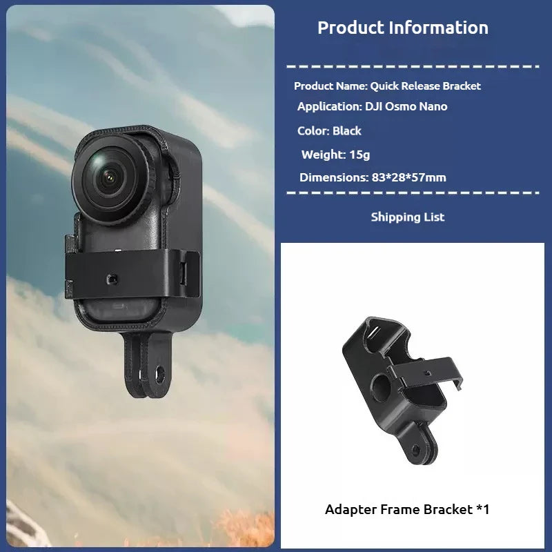 DJI Osmo NANO Magnetic Mount Adapter | 180° Foldable Bracket